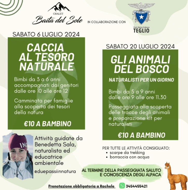 Evento Passeggiata naturalistica di educazione ambientale in Valtellina Prato Valentino luglio 2024